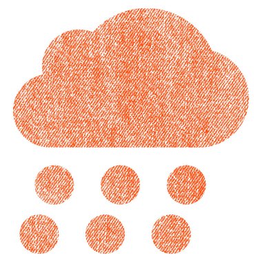 Yağmur bulutu kumaş dokulu simgesi