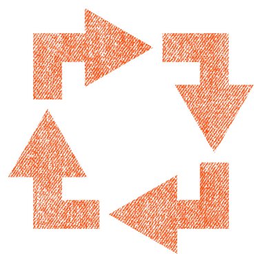 Geri dönüşüm kumaş dokulu simgesi