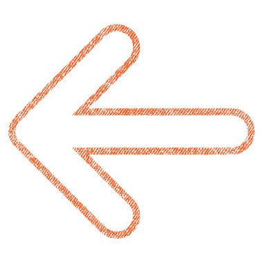 Yuvarlak ok sol kumaş dokulu simgesi