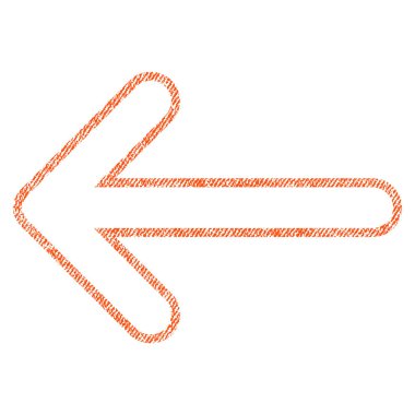 Yuvarlak ok sol kumaş dokulu simgesi