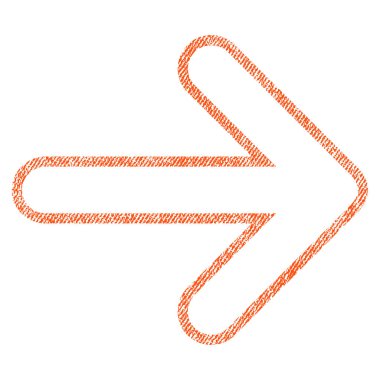 Simge yuvarlak ok doğru kumaş dokulu