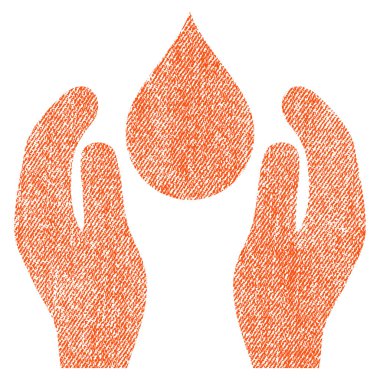 Su bakım kumaş dokulu simgesi