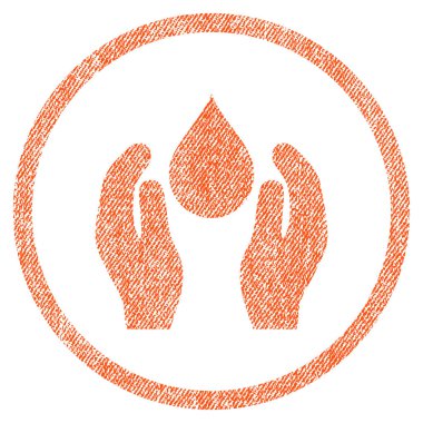 Su bakım kumaş dokulu simgesi