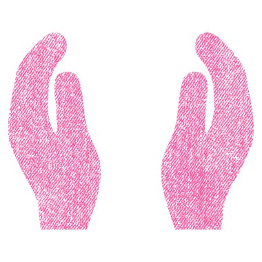 Alkış eller kumaş dokulu simgesi