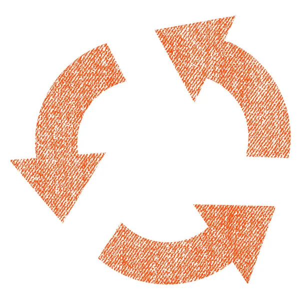Icône texturée de tissu de recyclage — Image vectorielle