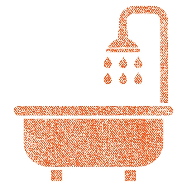 Icône texturée de tissu de bain de douche — Image vectorielle