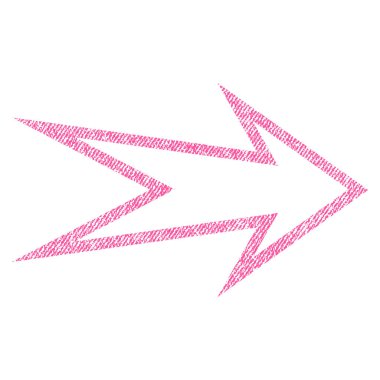 Ok sağ kumaş dokulu simgesi