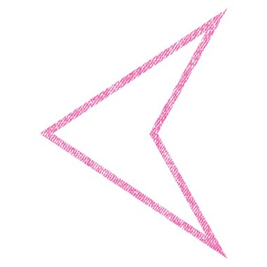 Ok ucu sol kumaş dokulu simgesi