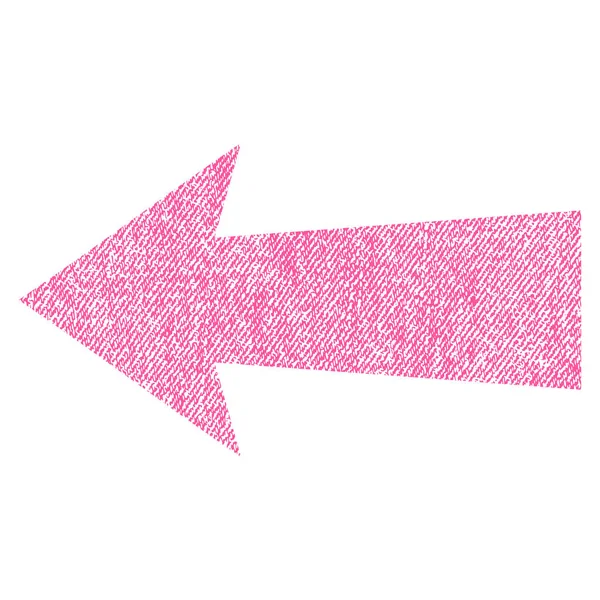Icône texturée en tissu flèche gauche — Image vectorielle