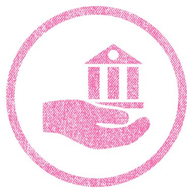 Banka hizmet kumaş dokulu simgesi