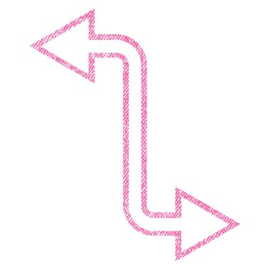 Simge eğri Exchange ok kumaş dokulu