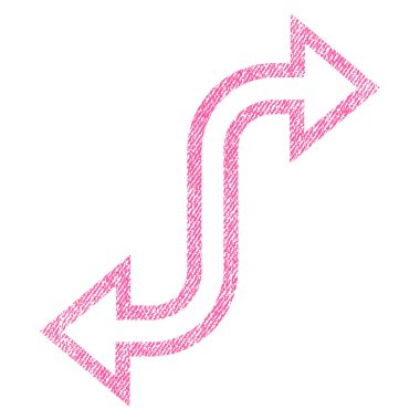 Simge eğri Exchange ok kumaş dokulu