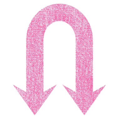 Geri ok kumaş dokulu simgesini çift