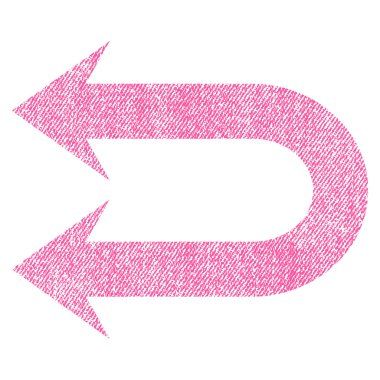 Simgesini çift sol ok kumaş dokulu