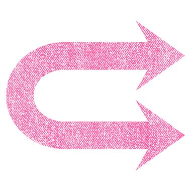 Simgesini çift sağ ok kumaş dokulu