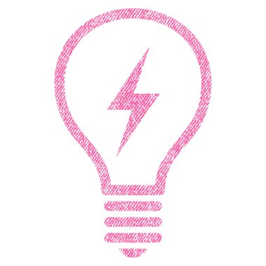 Elektrikli ampul kumaş dokulu simgesi