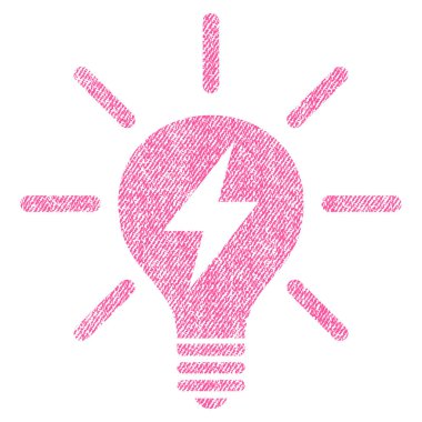 Simge elektrik ışık ampul kumaş dokulu