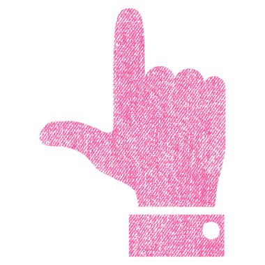 Simge el işaretçisi kadar kumaş dokulu