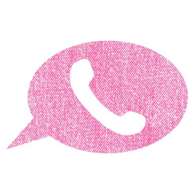 Telefon iletisi kumaş dokulu simgesi