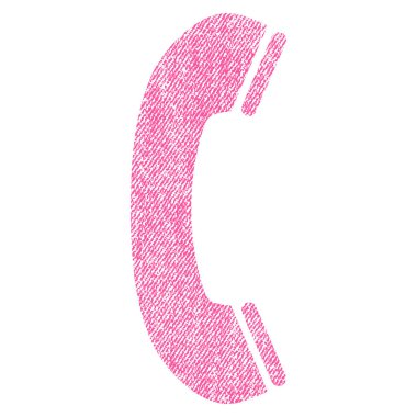 Telefon alıcı kumaş dokulu simgesi