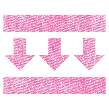 Basıncı aşağı kumaş dokulu simgesi