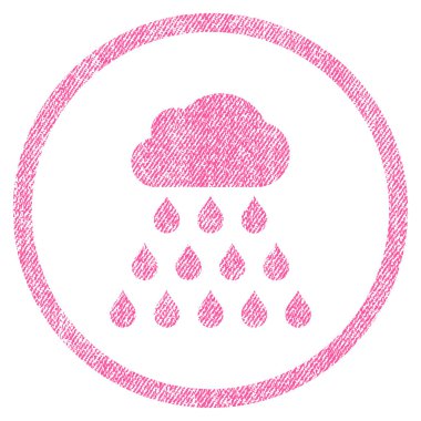 Yağmur bulutu kumaş dokulu simgesi