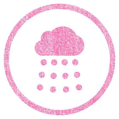 Yağmur bulutu kumaş dokulu simgesi