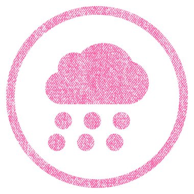 Yağmur bulutu kumaş dokulu simgesi