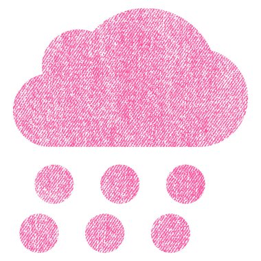 Yağmur bulutu kumaş dokulu simgesi