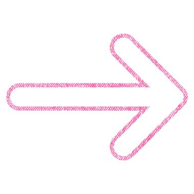 Simge yuvarlak ok doğru kumaş dokulu