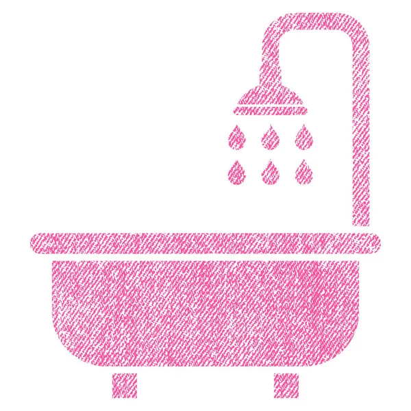 Shower Bath Fabric Textured Icon — Stock Vector