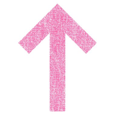 Yukarı ok kumaş dokulu simgesi