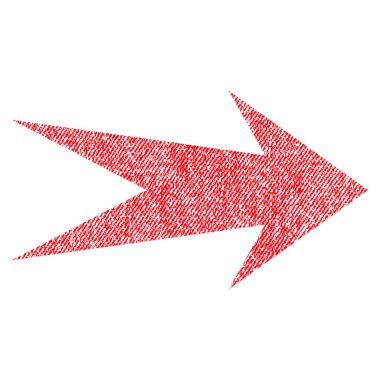 Ok sağ kumaş dokulu simgesi