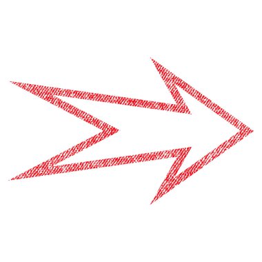 Ok sağ kumaş dokulu simgesi