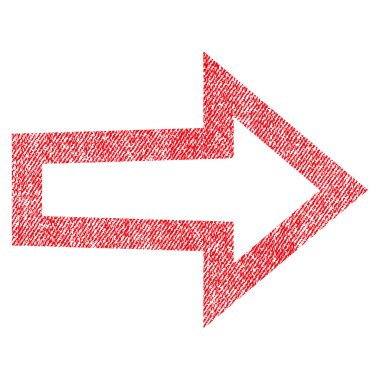 Ok sağ kumaş dokulu simgesi