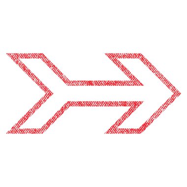 Ok sağ kumaş dokulu simgesi