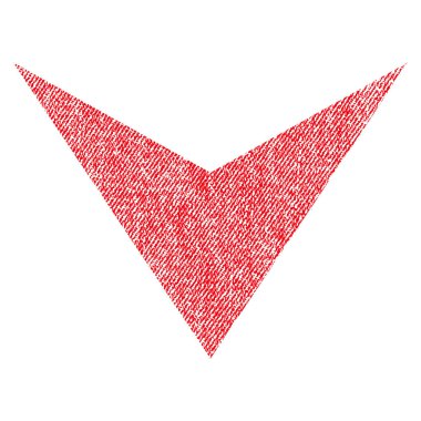 Kumaş dokulu simgesi aşağı ok ucu