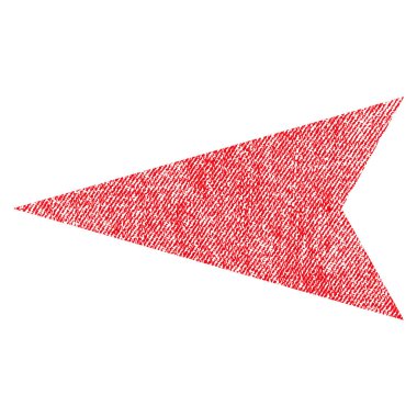 Ok ucu sol kumaş dokulu simgesi