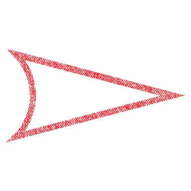 Ok ucu sağ kumaş dokulu simgesi