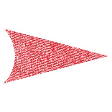 Ok ucu sağ kumaş dokulu simgesi