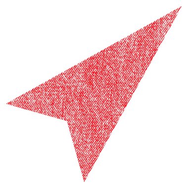 Ok ucu sağ yukarı kumaş dokulu simgesi