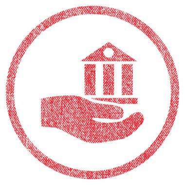 Banka hizmet kumaş dokulu simgesi