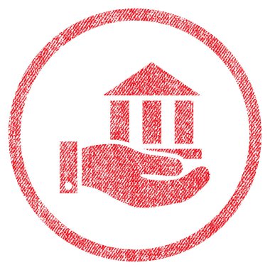 Banka hizmet kumaş dokulu simgesi