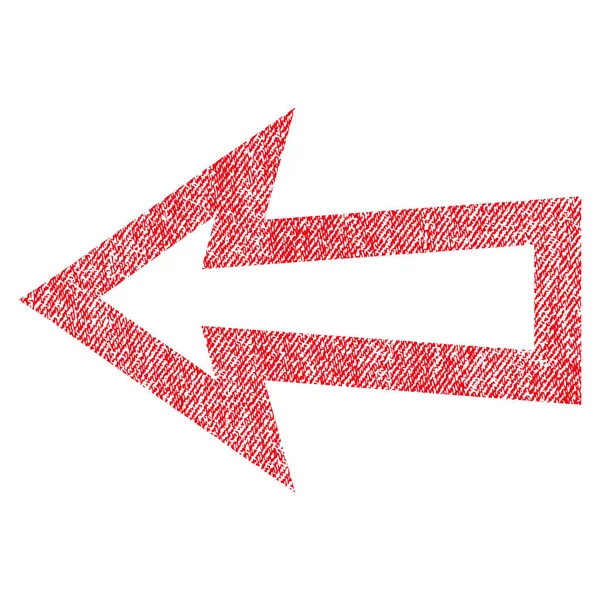 Arrow Left Fabric Textured Icon — Stock Vector