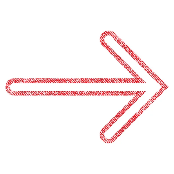 Freccia destra tessuto strutturato icona — Vettoriale Stock