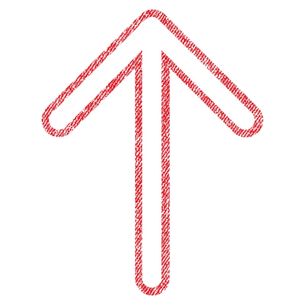 Šipka nahoru ikonu texturou tkaniny — Stockový vektor