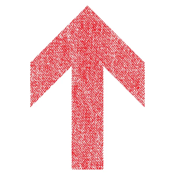 Icône texturée de tissu de flèche vers le haut — Image vectorielle