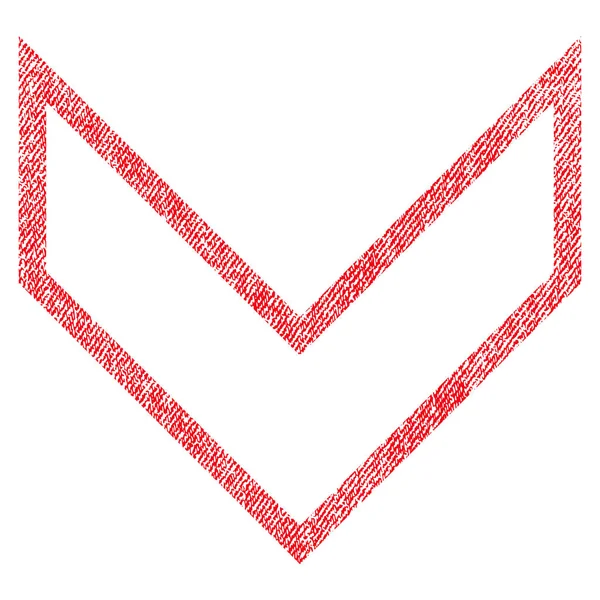 Arrowhead baixo tecido texturizado ícone —  Vetores de Stock