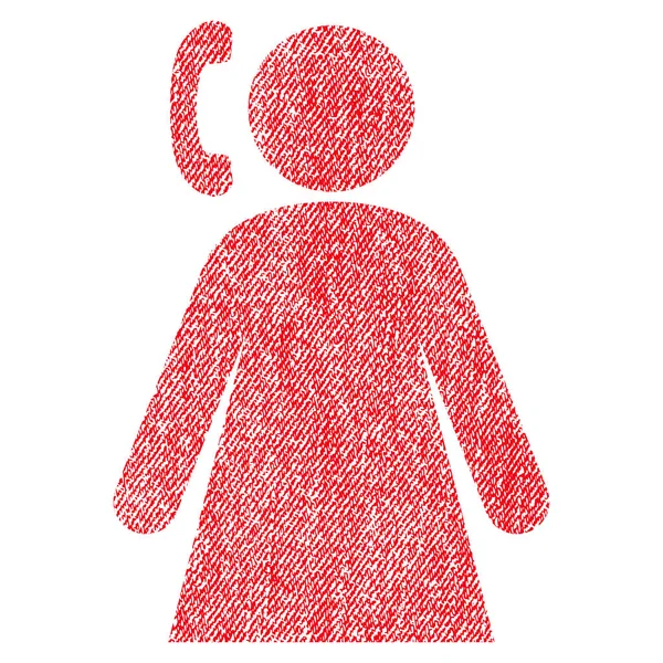 Powołanie kobiety tkaniny teksturowane ikona — Wektor stockowy