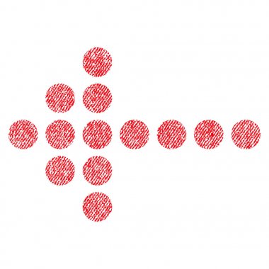 Noktalı ok sol kumaş dokulu simgesi